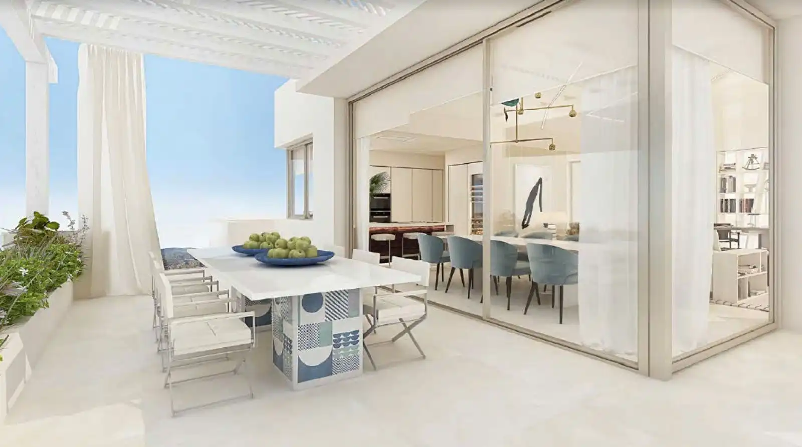 Terrace of Apartments for rent in Benahavís  with Air Conditioner, Heating and Private garden