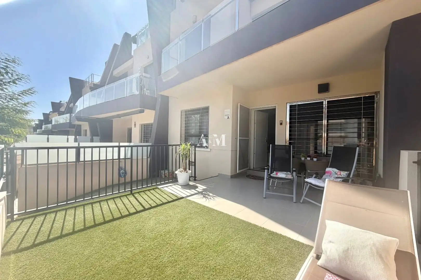 Terrasse von Haus oder Chalet zur Miete in Pilar de la Horadada mit Klimaanlage, Heizung und Terrasse