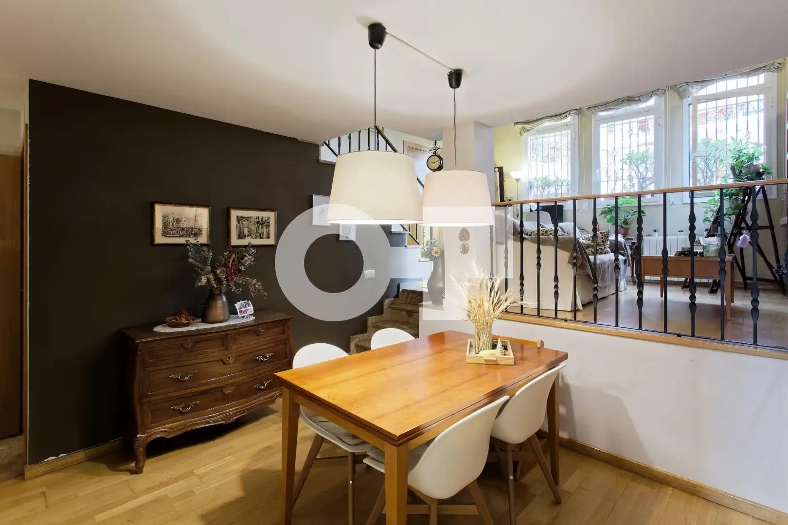 Dining room of Duplexes for sale in Barcelona  with Heating, Parquet flooring and Terrace