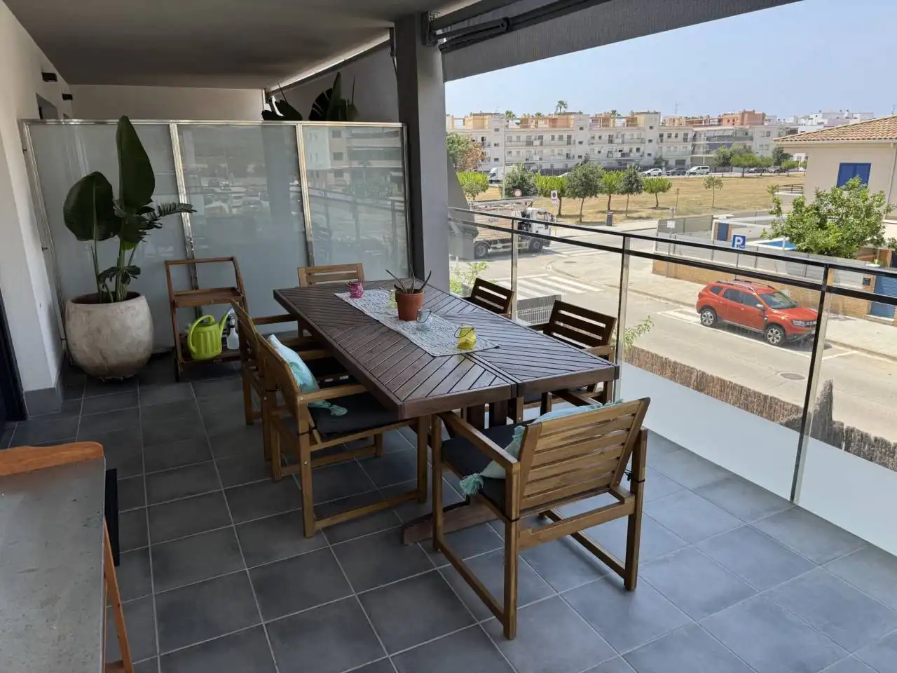 Terrace of Flat for rent in Cubelles  with Air Conditioner, Heating and Parquet flooring