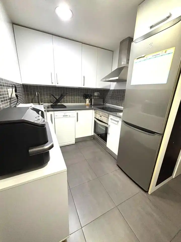 Kitchen of Flat for rent in Madrid  with Air Conditioner, Storage room and Furnished