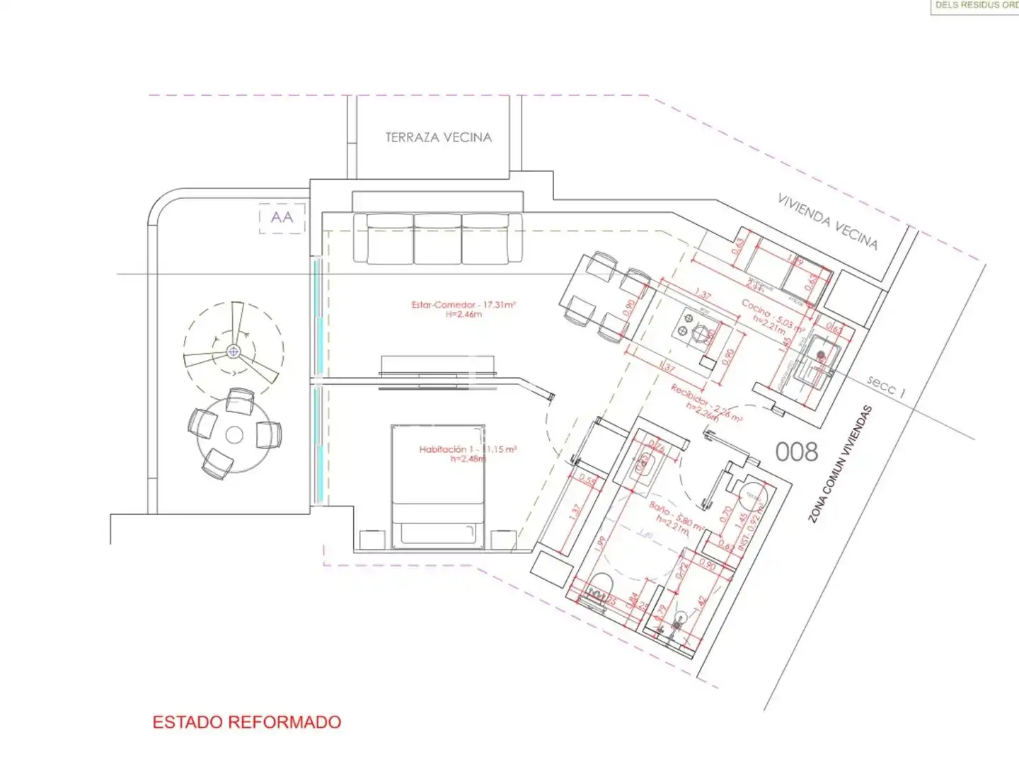 Wohnung zum Verkauf in Eivissa mit Klimaanlage, Heizung und Privatgarten