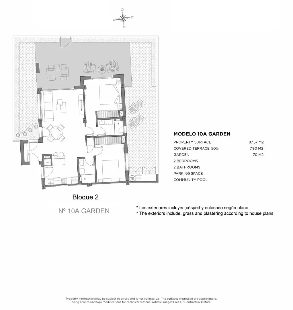 Jardí de Apartament en venda en Los Alcázares amb Aire condicionat, Terrassa i Balcó