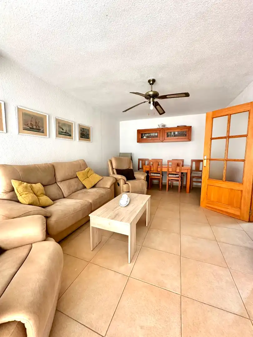Living room of Flat for sale in Águilas  with Air Conditioner, Furnished and Balcony