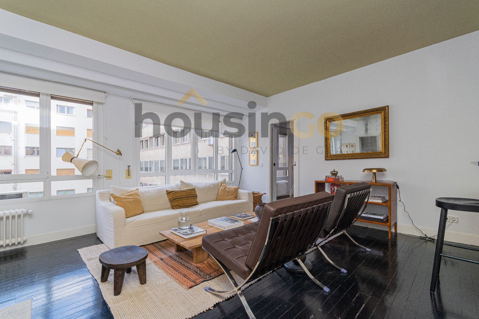 Sala d'estar de Pis de lloguer en  Madrid Capital amb Aire condicionat, Calefacció i Parquet