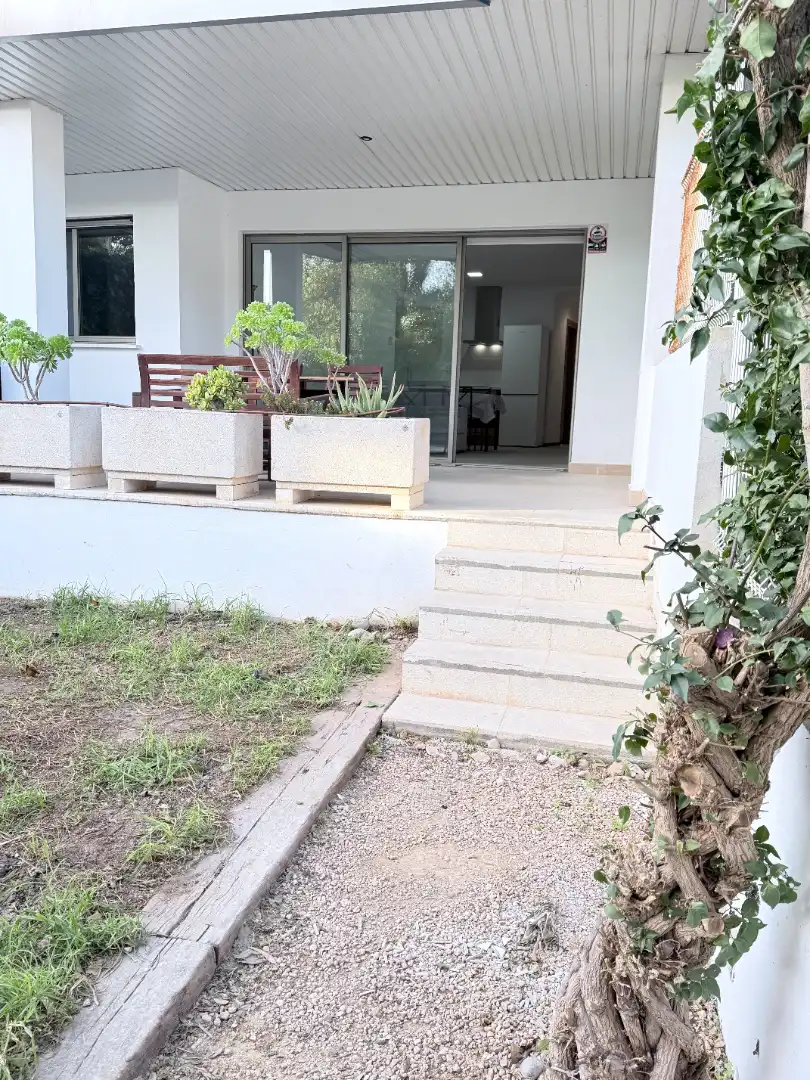 Terraza de Apartamento en venta en Santa Eulària des Riu con Aire acondicionado, Calefacción y Jardín privado