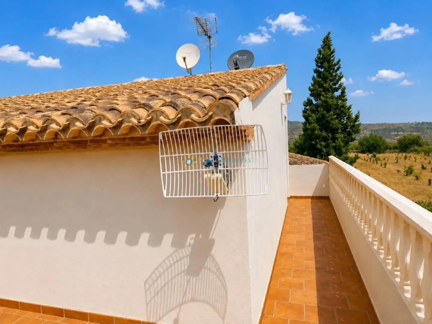 Balcony of Houses for sale in Ontinyent  with Air Conditioner, Private garden and Terrace