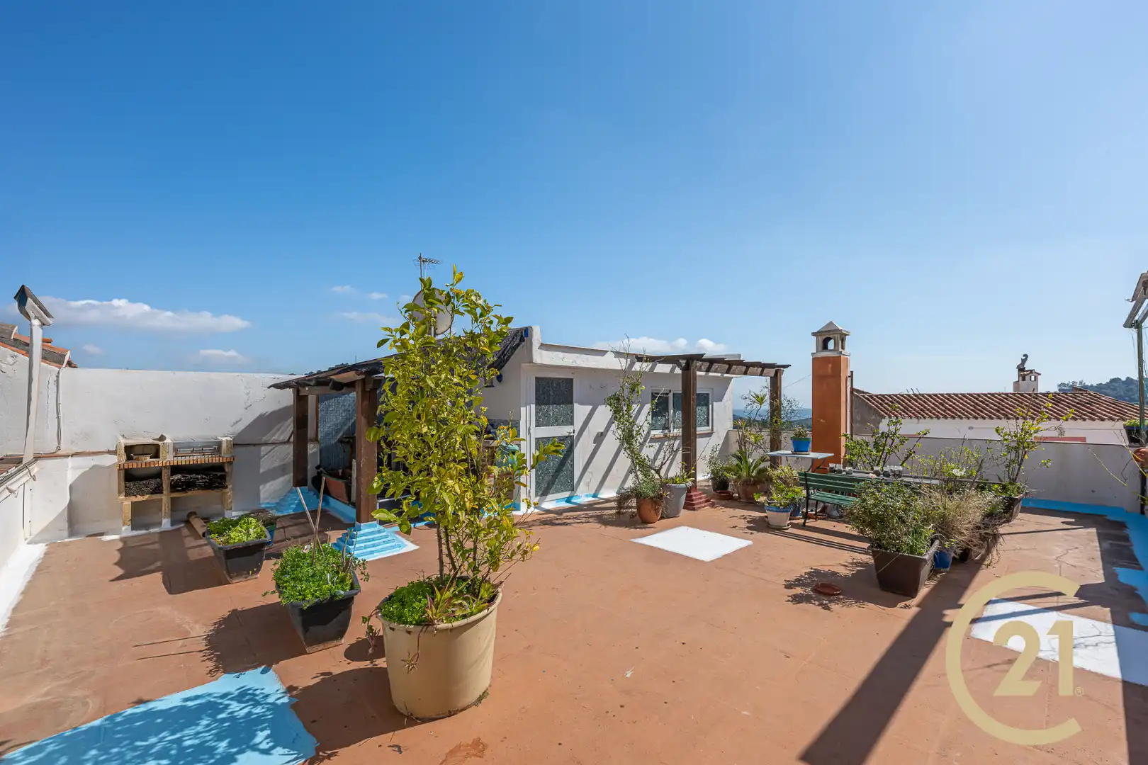 Terraza de Ático en venta en Ojén con Parquet, Amueblado y Horno
