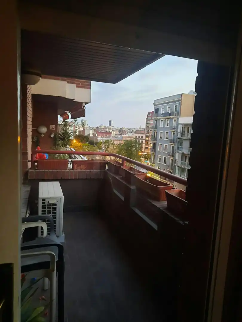 Balcony of Flat for share in Barcelona  with Heating, Furnished and Washing machine