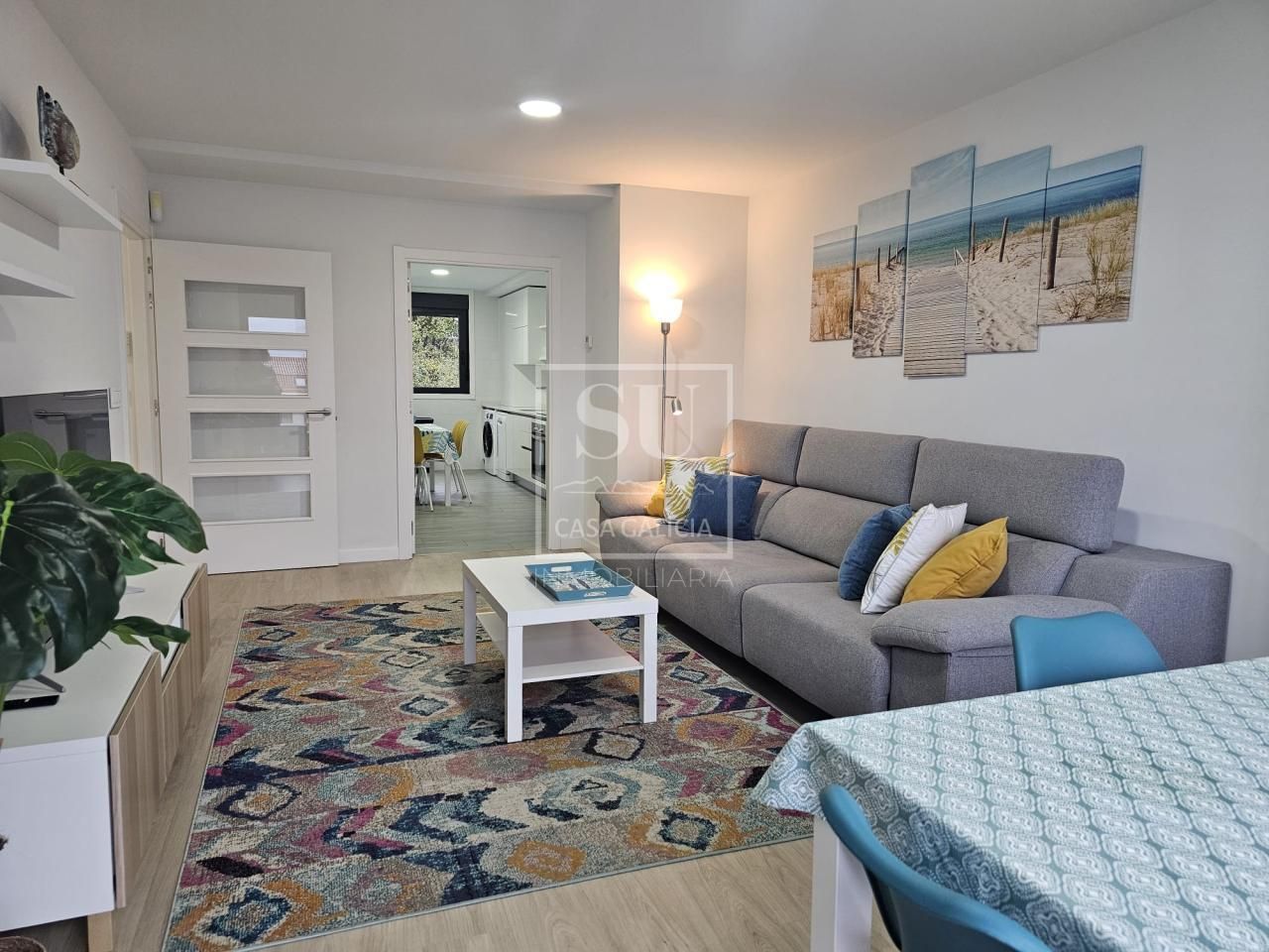 Living room of Flat to rent in Baiona  with Heating, Terrace and Storage room