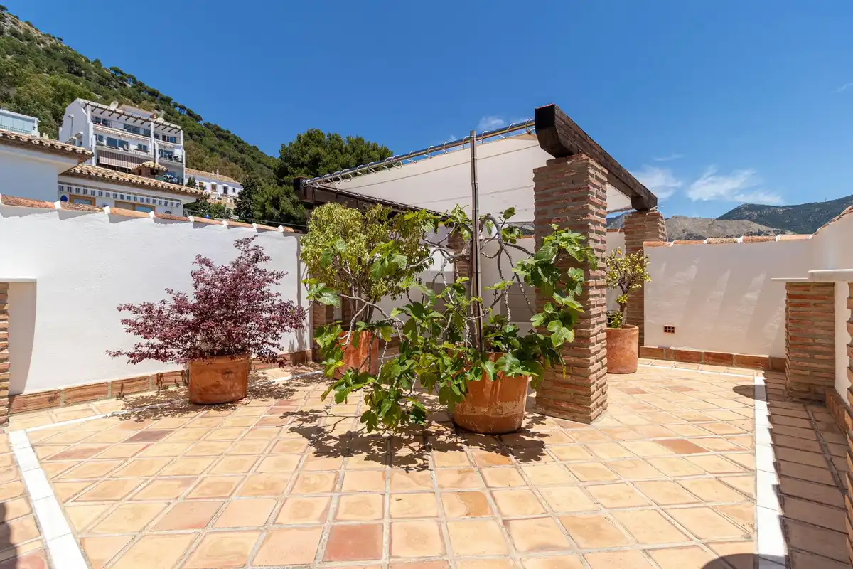 Jardí de Casa adosada en venda en Mijas amb Aire condicionat, Terrassa i Traster