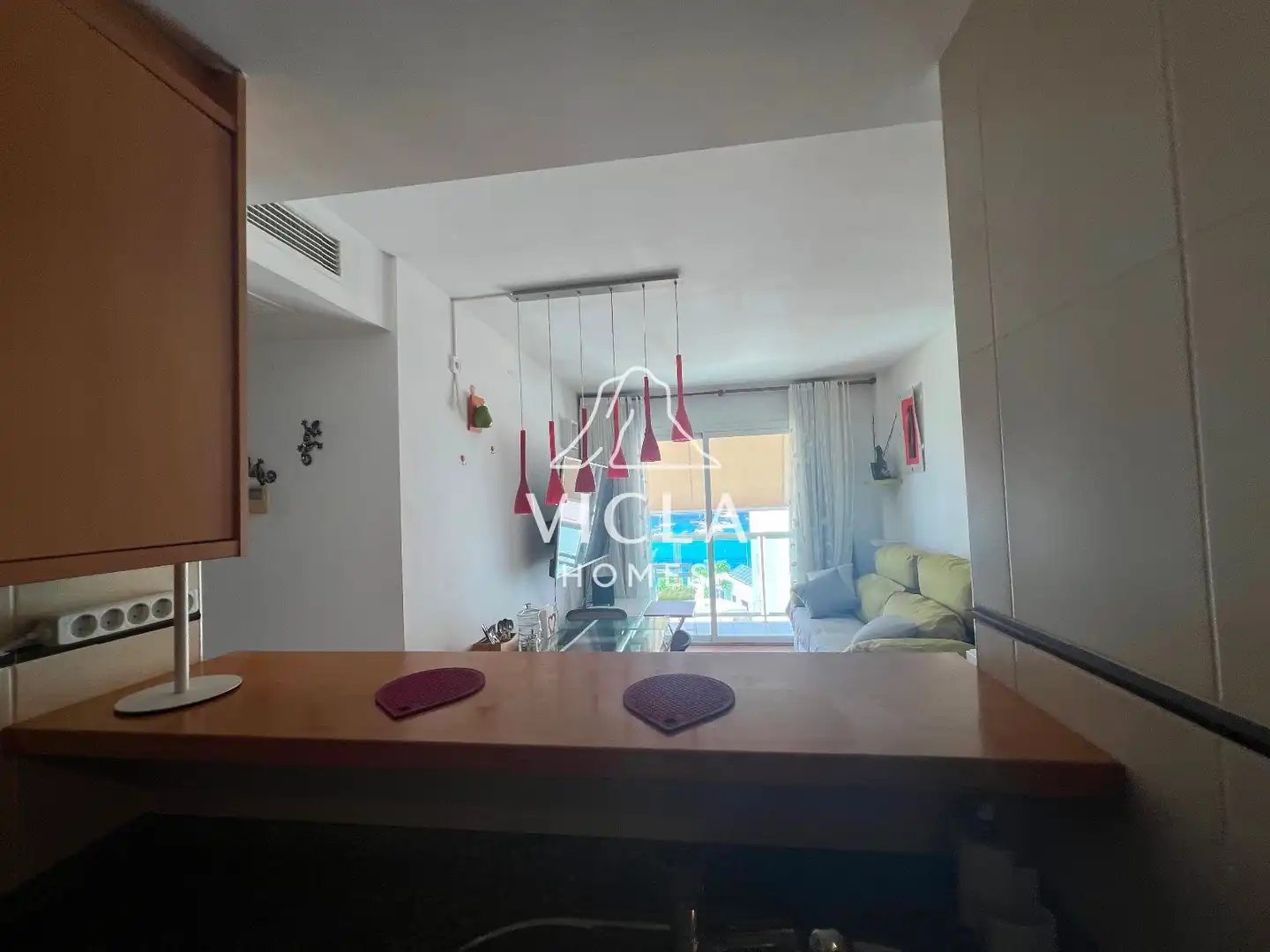 Cocina de Piso de alquiler en Sant Antoni de Portmany con Aire acondicionado, Calefacción y Parquet