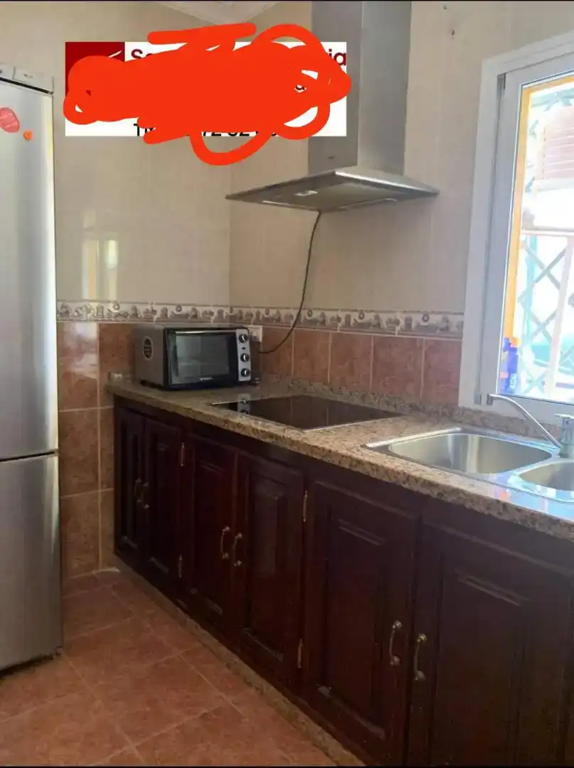 Cocina de Casa o chalet en venta en Hinojos con Aire acondicionado y Piscina