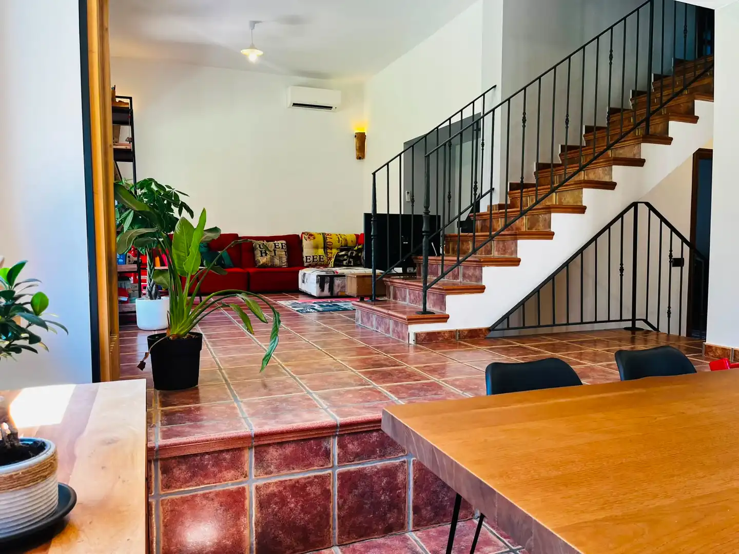 Living room of Houses for rent in Sant Martí de Llémena  with Air Conditioner, Heating and Private garden