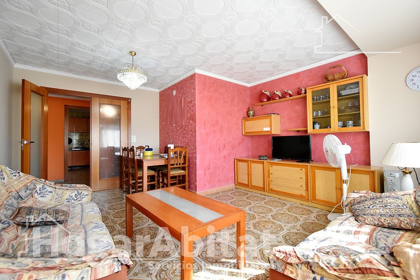 Living room of Flat for sale in Oliva  with Air Conditioner, Terrace and Balcony
