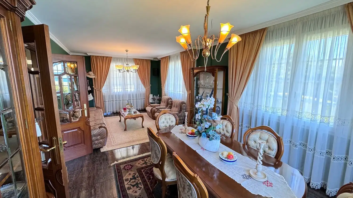 Dining room of Houses for sale in Carballo  with Heating, Private garden and Swimming Pool