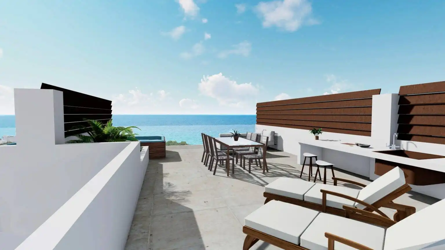 Terrace of Apartments for sale in Cartagena  with Heating, Terrace and Furnished