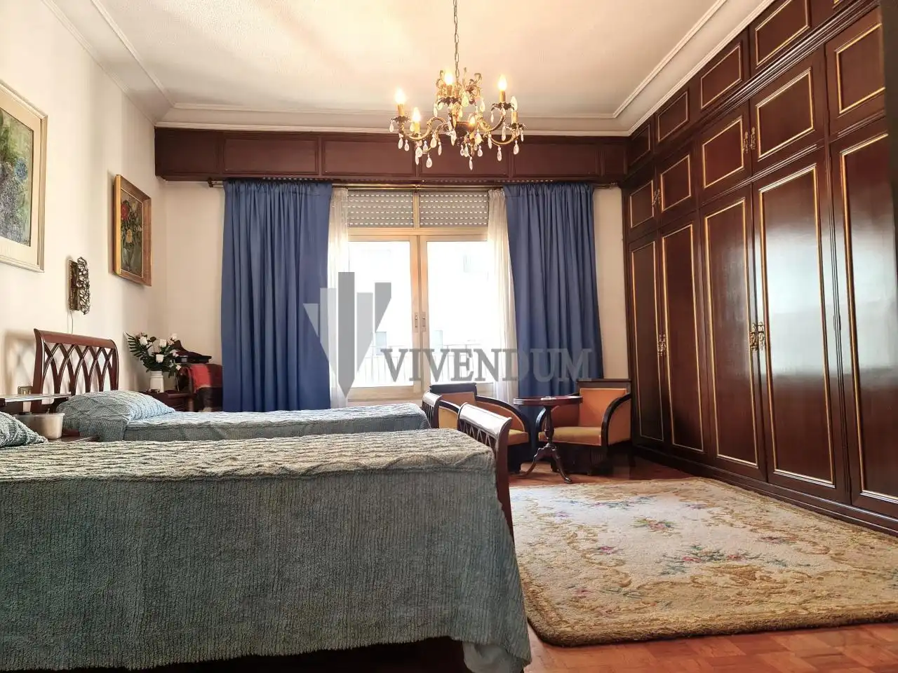 Bedroom of Flat for sale in Vigo   with Heating, Parquet flooring and Terrace