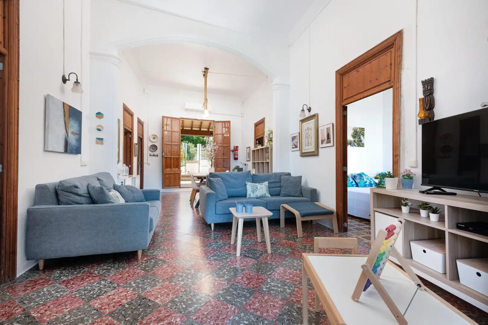 Sala d'estar de Casa o xalet de lloguer en Alcúdia amb Aire condicionat, Terrassa i Moblat