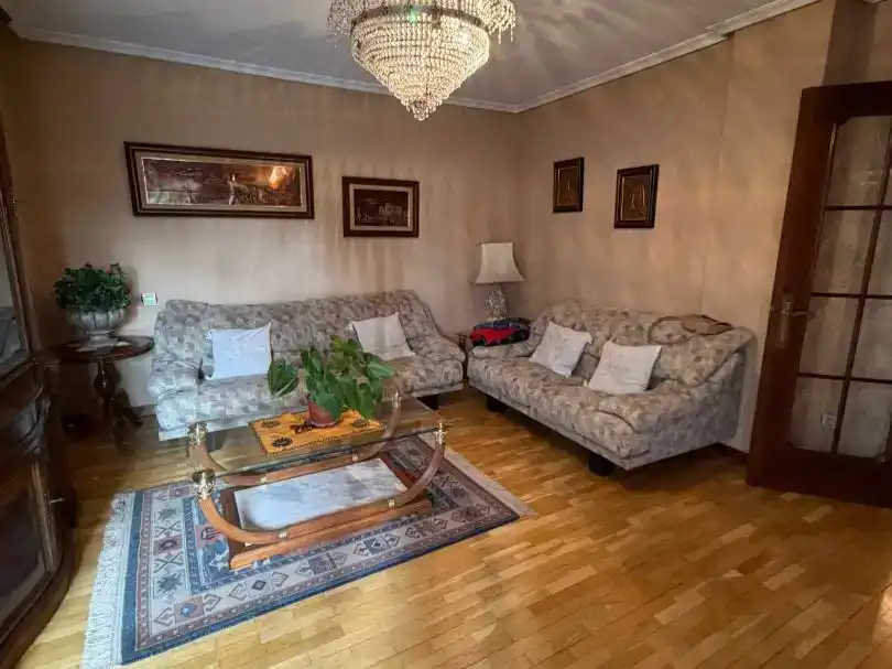 Sala d'estar de Pis en venda en León Capital  amb Parquet i Moblat