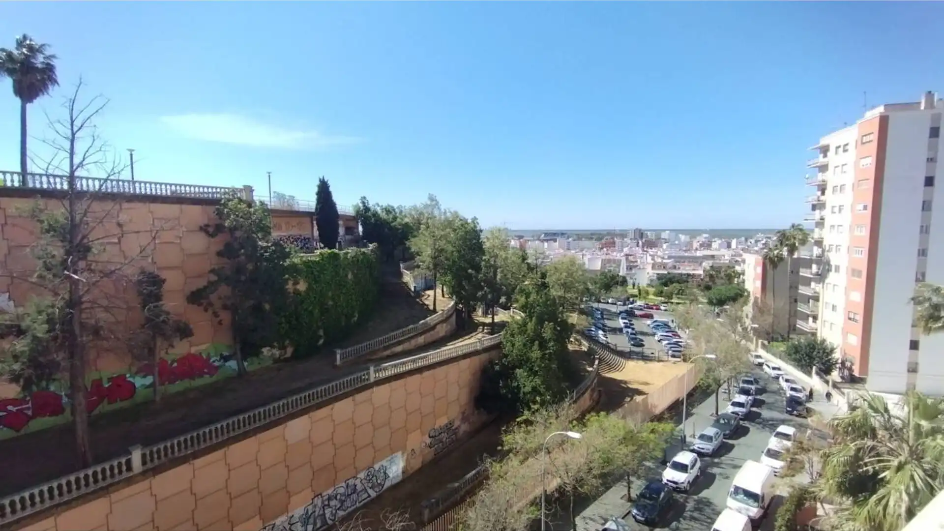 Exterior view of Flat for sale in  Huelva Capital  with Terrace and Furnished