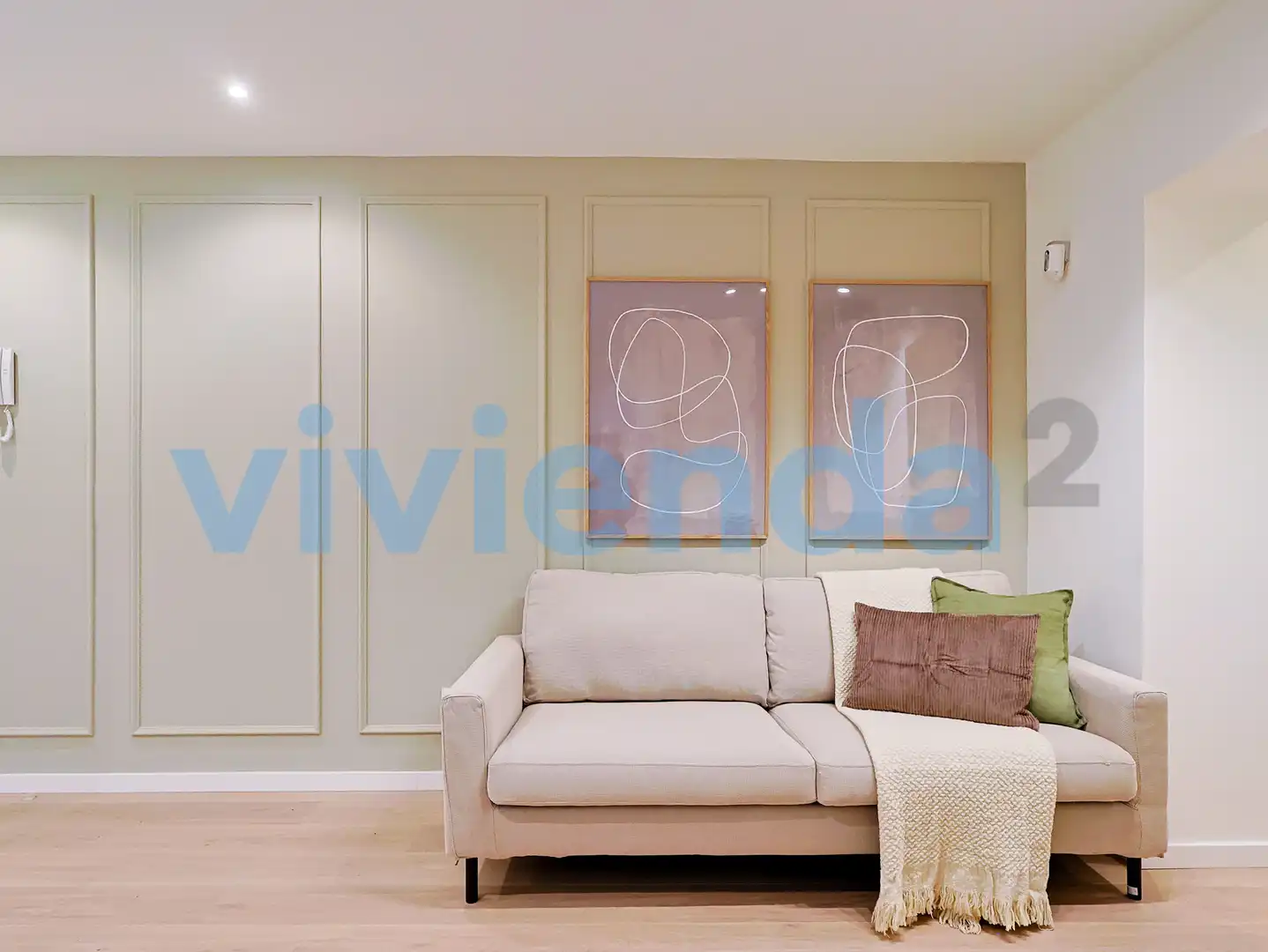 Wohnzimmer von Wohnung zur Miete in Madrid mit Klimaanlage und Balkon