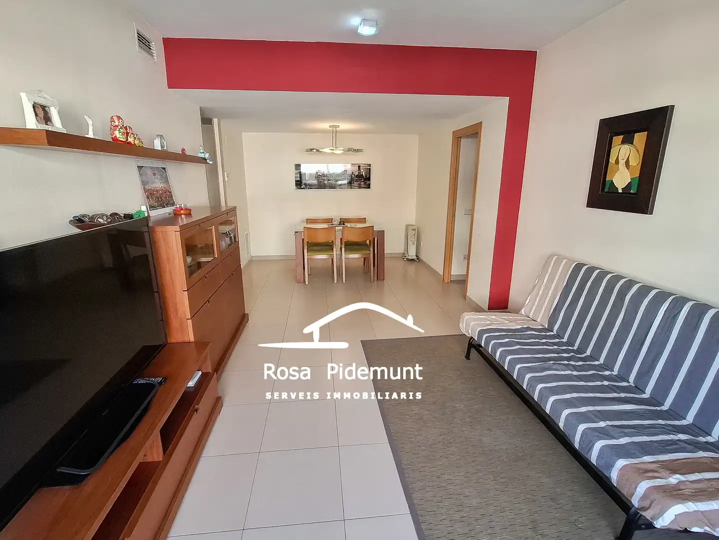 Wohnzimmer von Wohnung zum Verkauf in Lloret de Mar mit Klimaanlage, Heizung und Terrasse