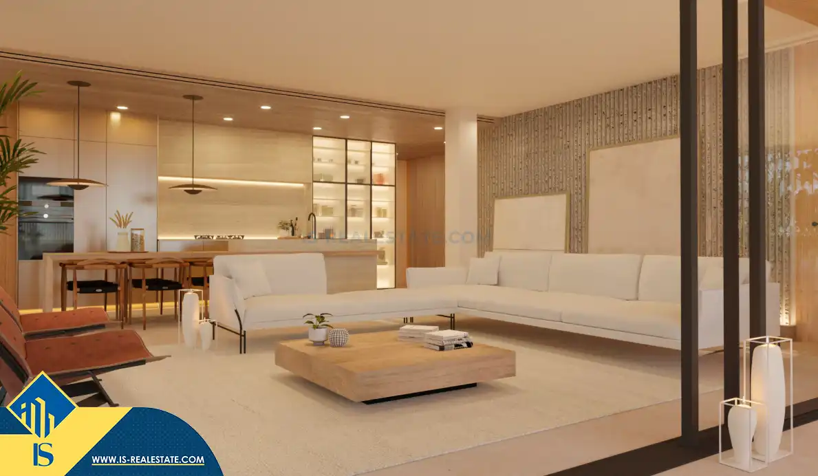 Sala d'estar de Apartament en venda en Santa Eulària des Riu amb Terrassa, Piscina i Balcó