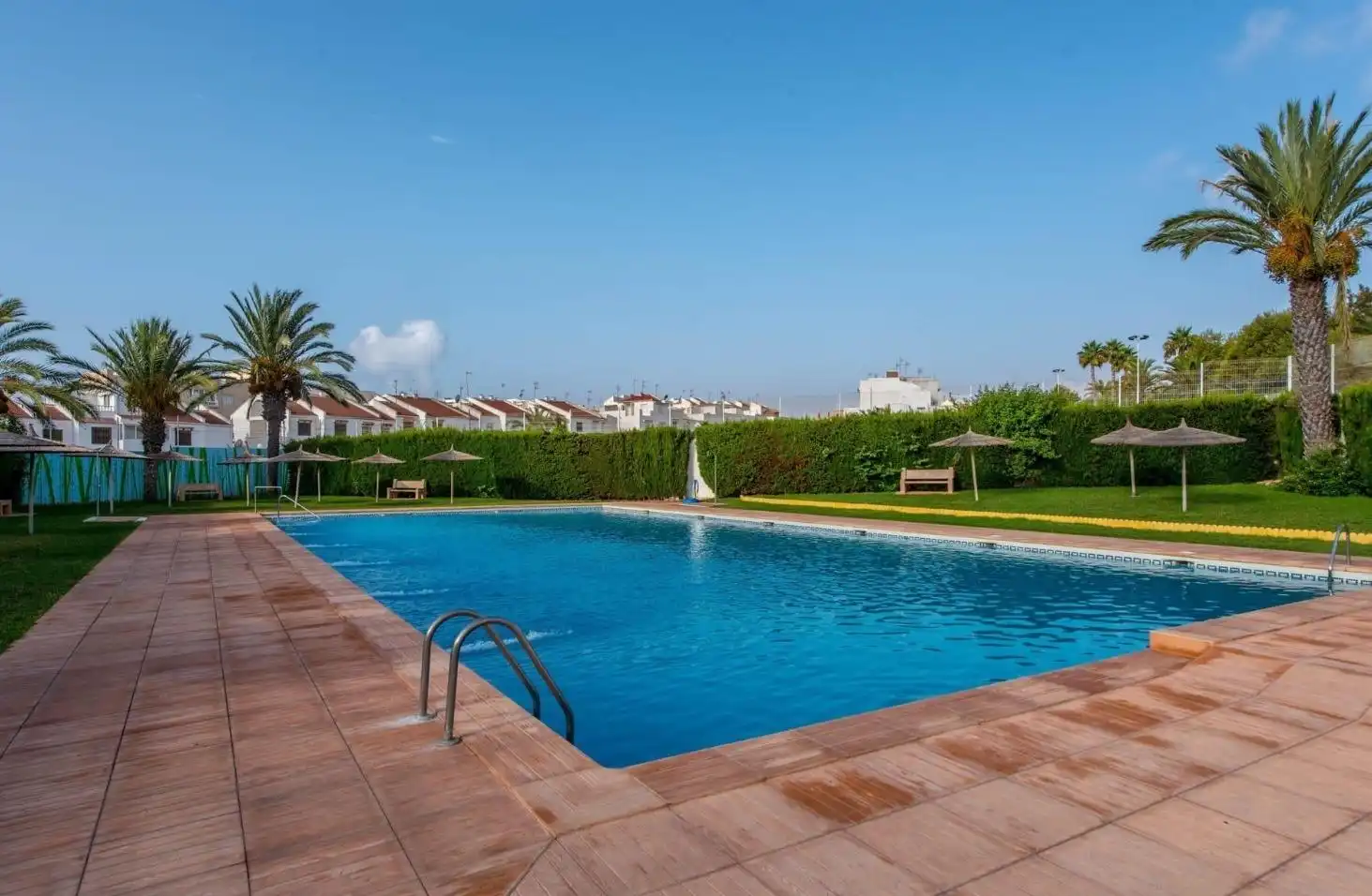 Schwimmbecken von Wohnungen zur Miete in Torrevieja mit Privatgarten, Terrasse und Möbliert