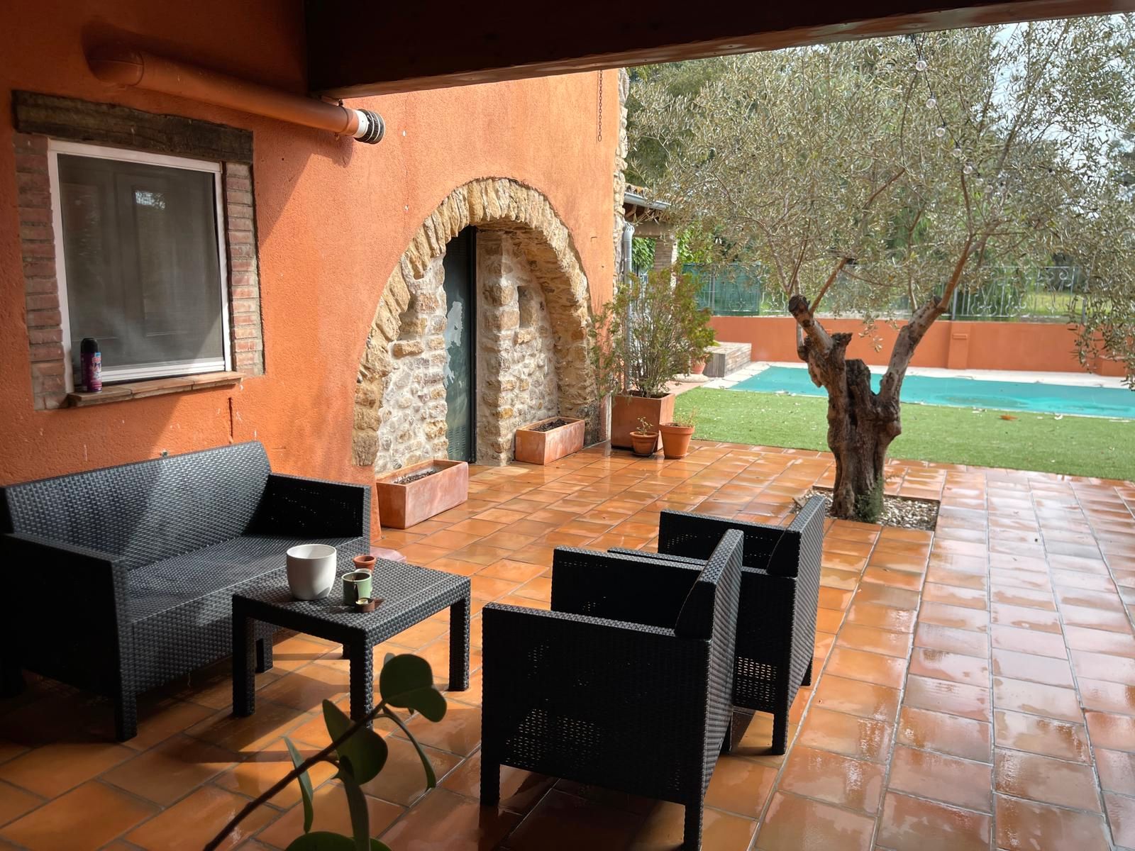 Terraza de Casa o chalet de alquiler en Garrigàs con Aire acondicionado, Calefacción y Jardín privado