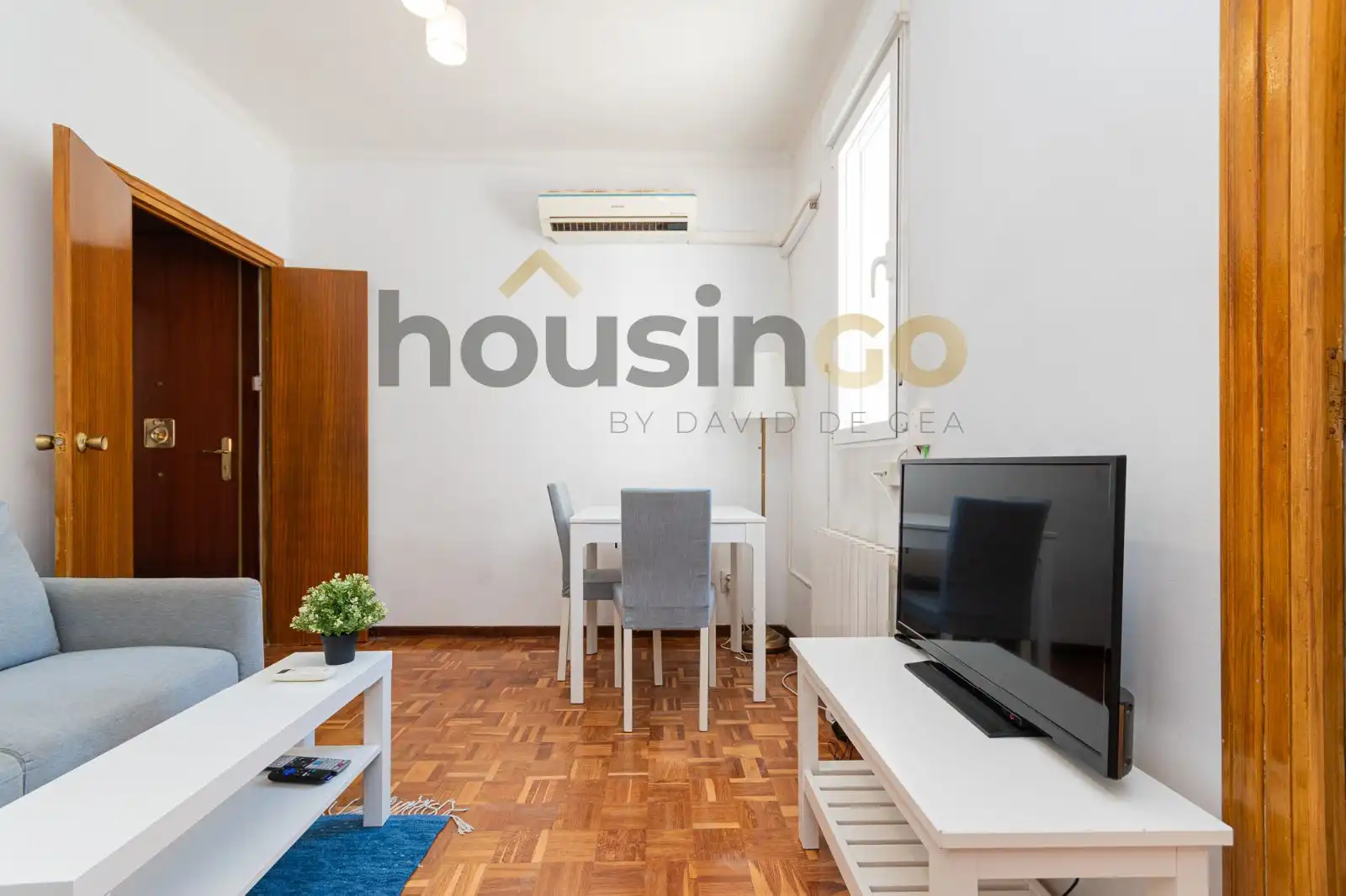 Sala de estar de Piso de alquiler en Madrid con Aire acondicionado, Calefacción y Parquet