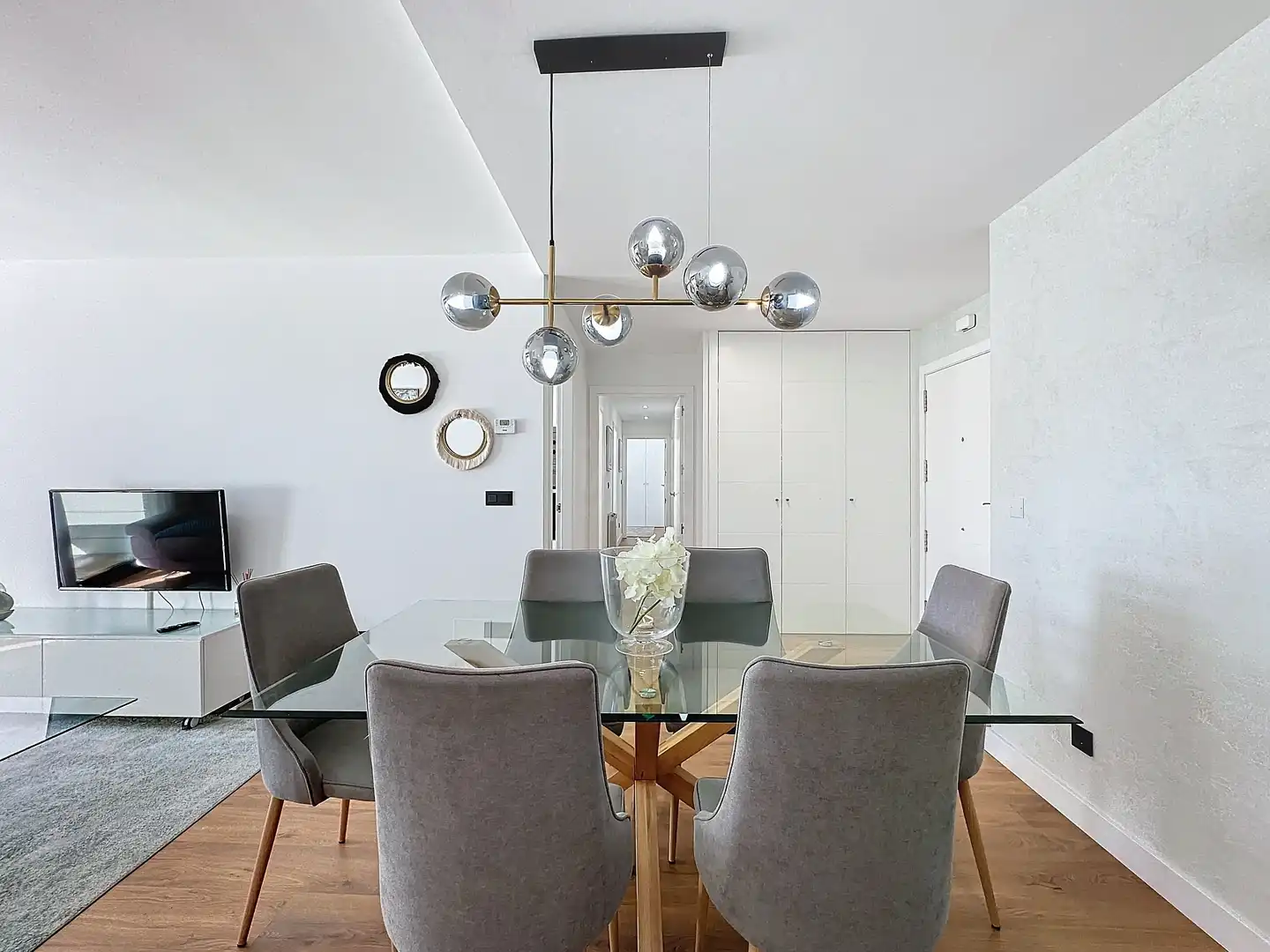 Esszimmer von Wohnung zum Verkauf in Sanxenxo mit Heizung, Terrasse und Schwimmbad
