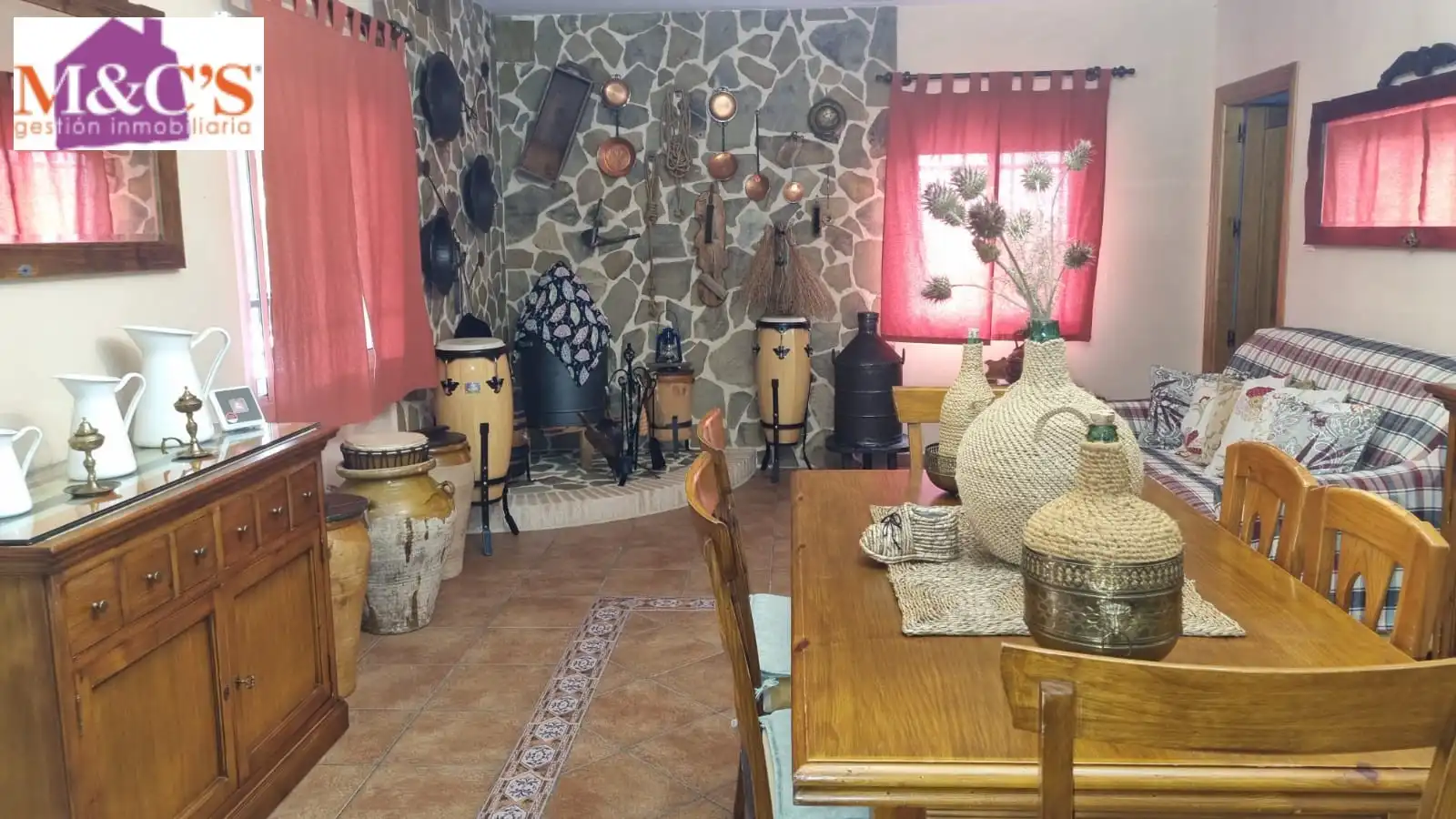 Dining room of Houses for sale in Hinojosas de Calatrava  with Air Conditioner, Heating and Private garden