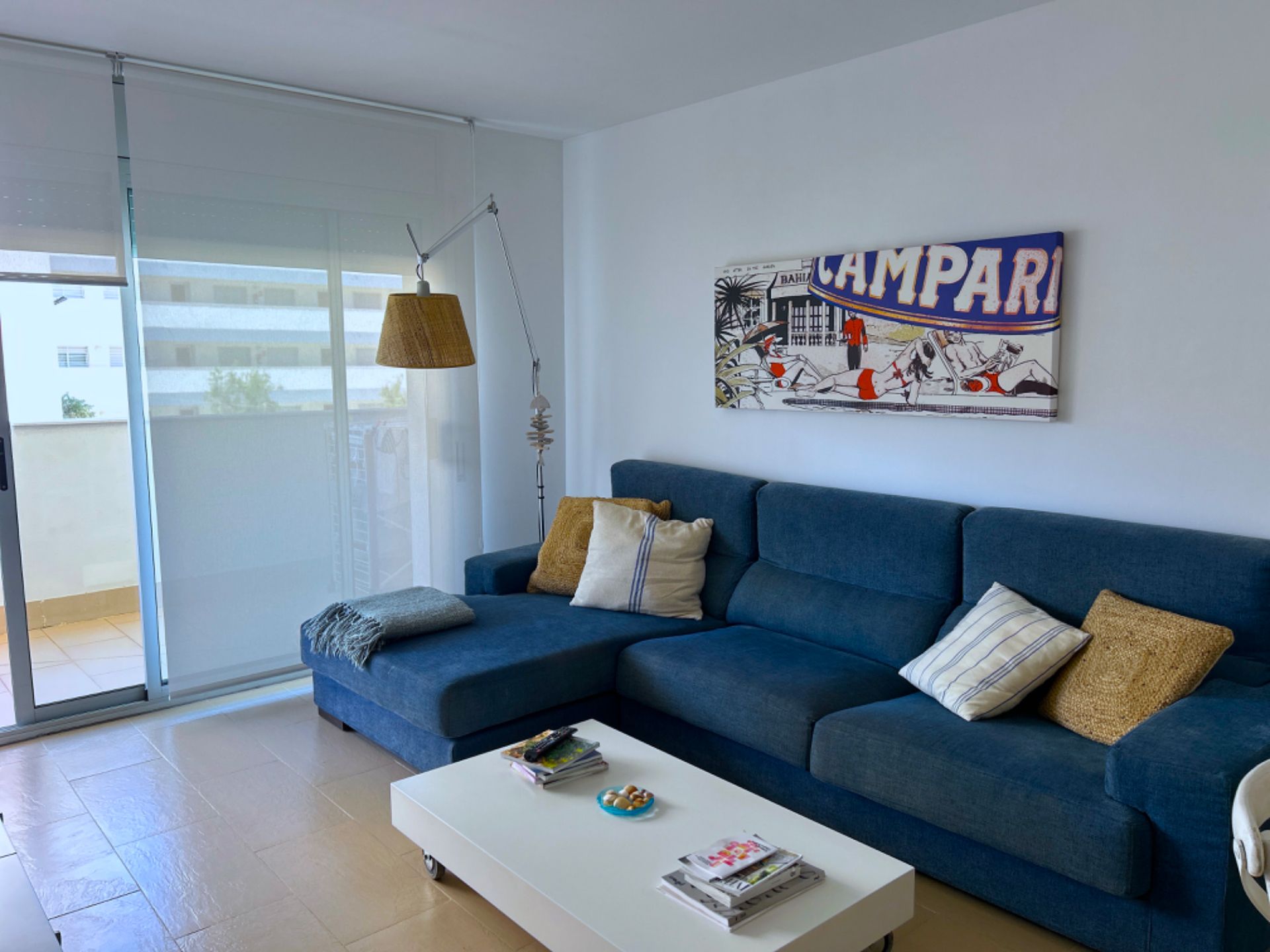 Sala d'estar de Pis en venda en Calonge i Sant Antoni amb Aire condicionat, Terrassa i Moblat