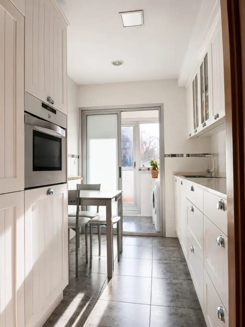 Kitchen of Flat for sale in A Coruña Capital   with Heating, Parquet flooring and Terrace