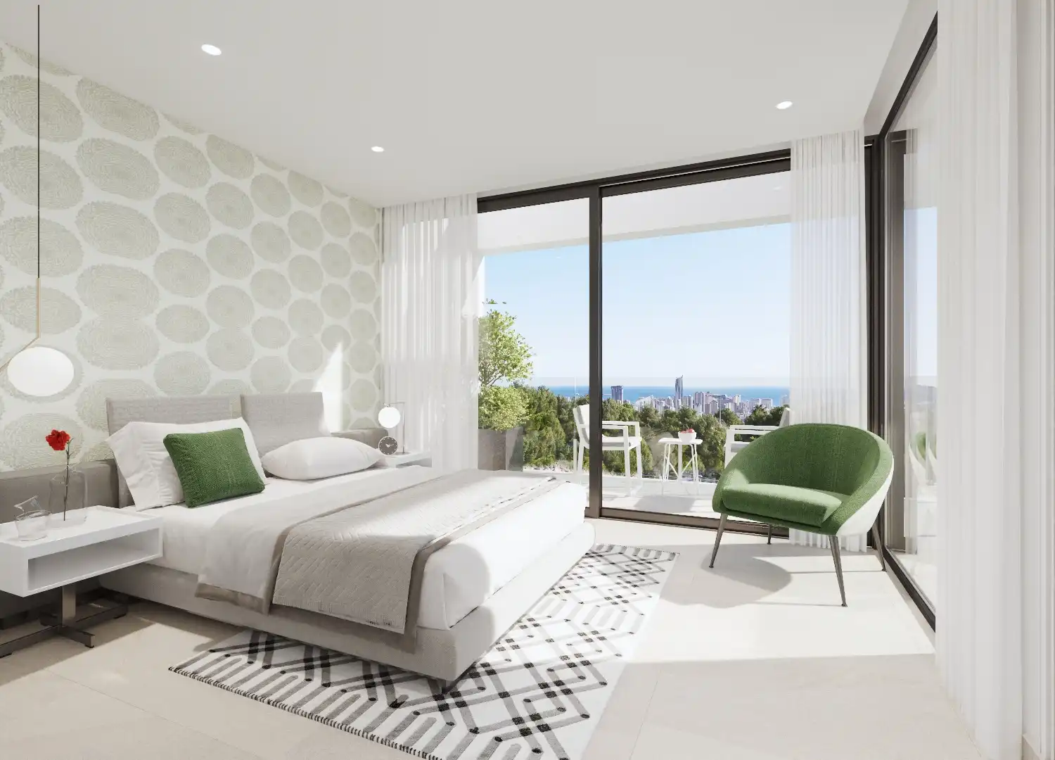 Habitación de Casa o chalet en venta en Finestrat con Aire acondicionado, Jardín privado y Terraza