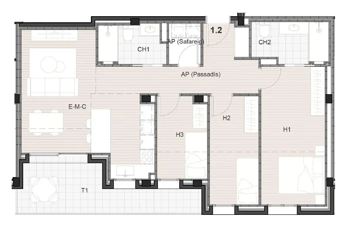 Piso en venta en Igualada con Calefacción, Terraza y Balcón
