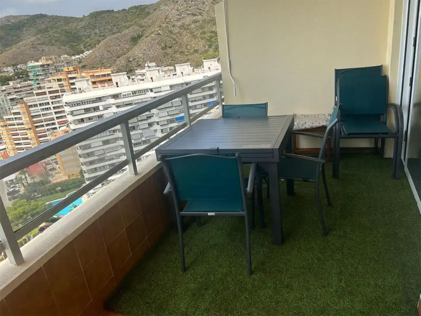 Terrasse von Wohnung zur Miete in Cullera mit Privatgarten, Parkett und Schwimmbad