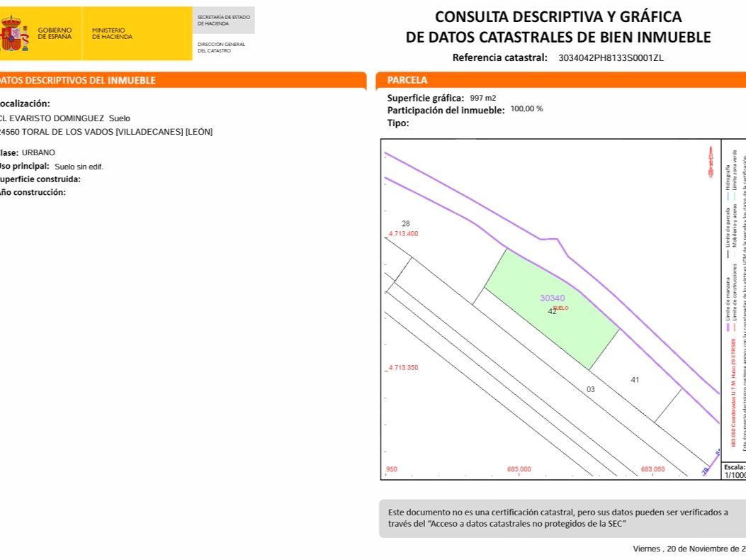 Grundstücke zum Verkauf in Toral de los Vados