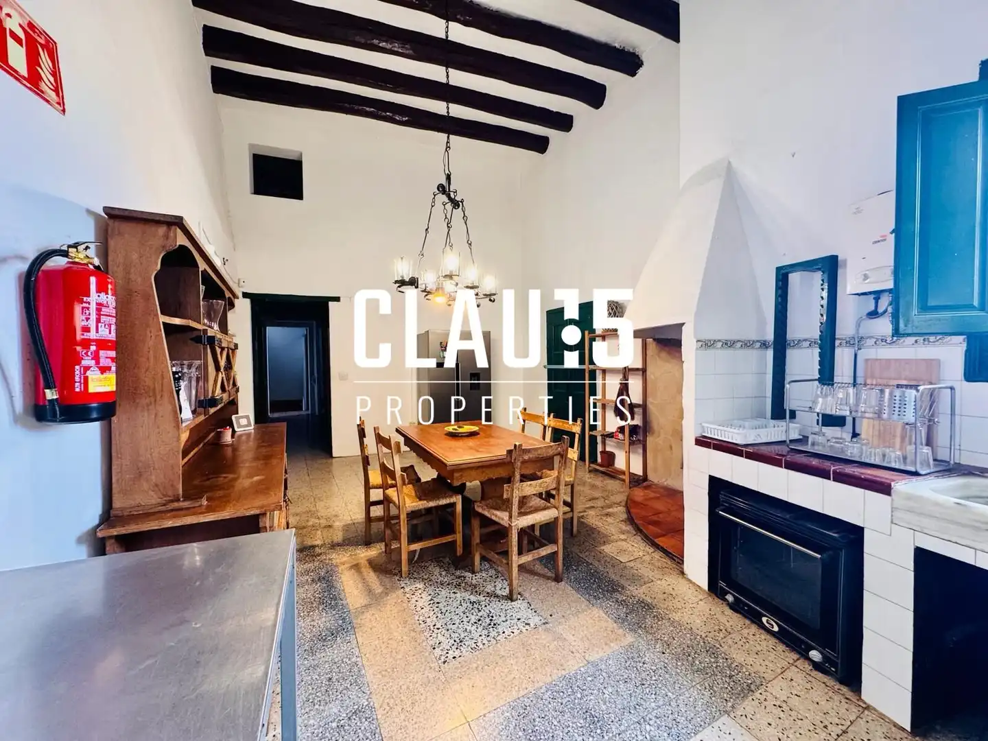 Cocina de Finca rústica en venta en Pineda de Mar con Jardín privado, Terraza y Amueblado