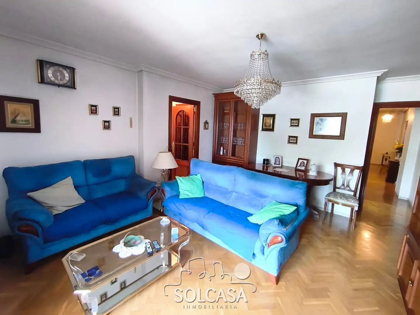 Living room of Flat for sale in Valladolid  with Heating, Parquet flooring and Balcony