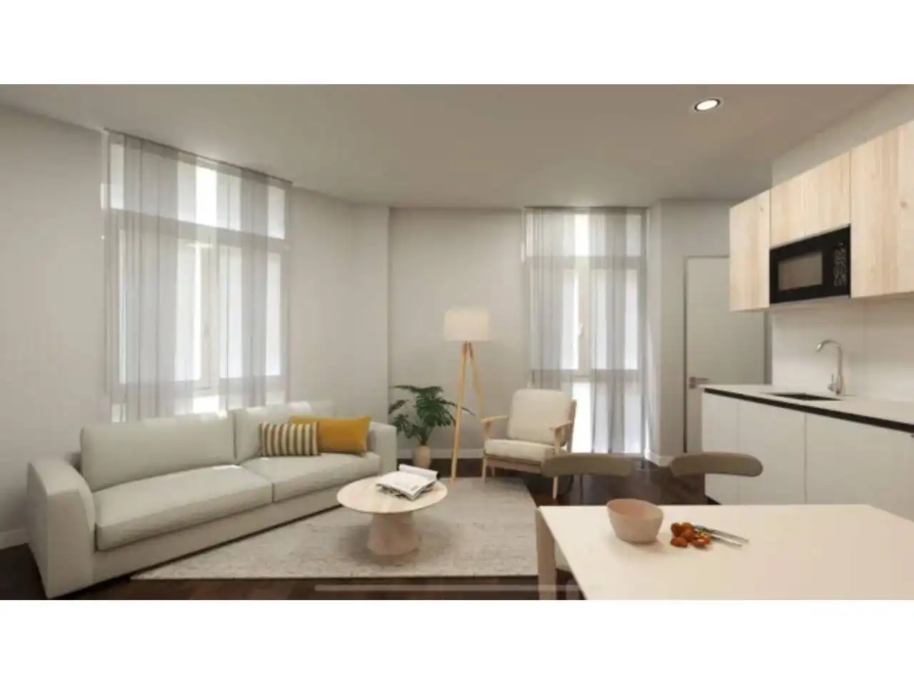 Living room of Apartments for sale in Barcelona  with Air Conditioner, Parquet flooring and Furnished