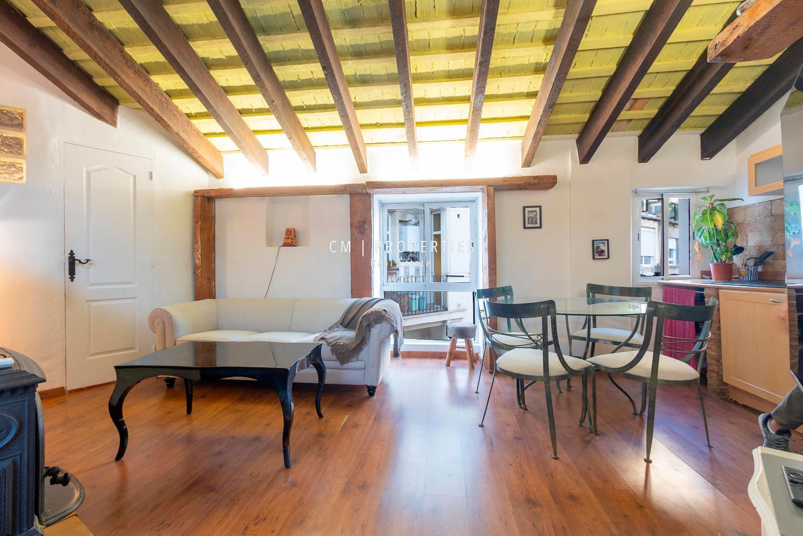 Living room of Attic to rent in  Valencia Capital  with Air Conditioner, Heating and Terrace