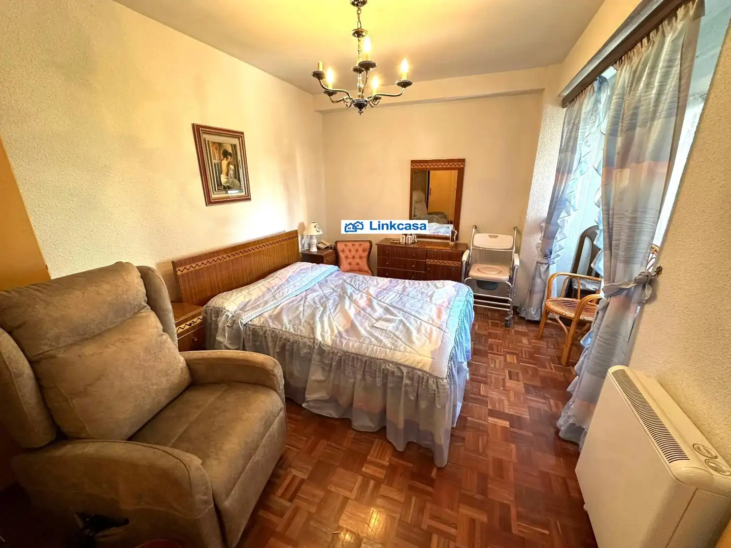 Bedroom of Flat for sale in Madrid  with Heating, Terrace and Furnished