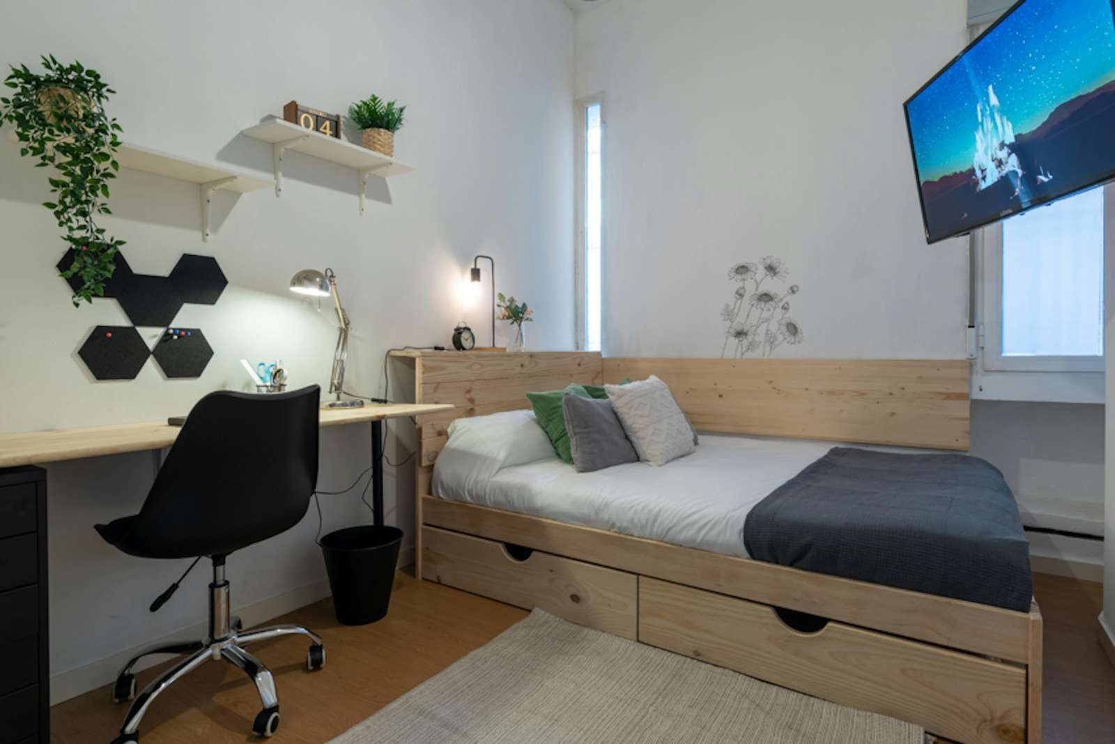 Dormitori de Pis per a compartir en  Madrid Capital amb Aire condicionat, Terrassa i Moblat