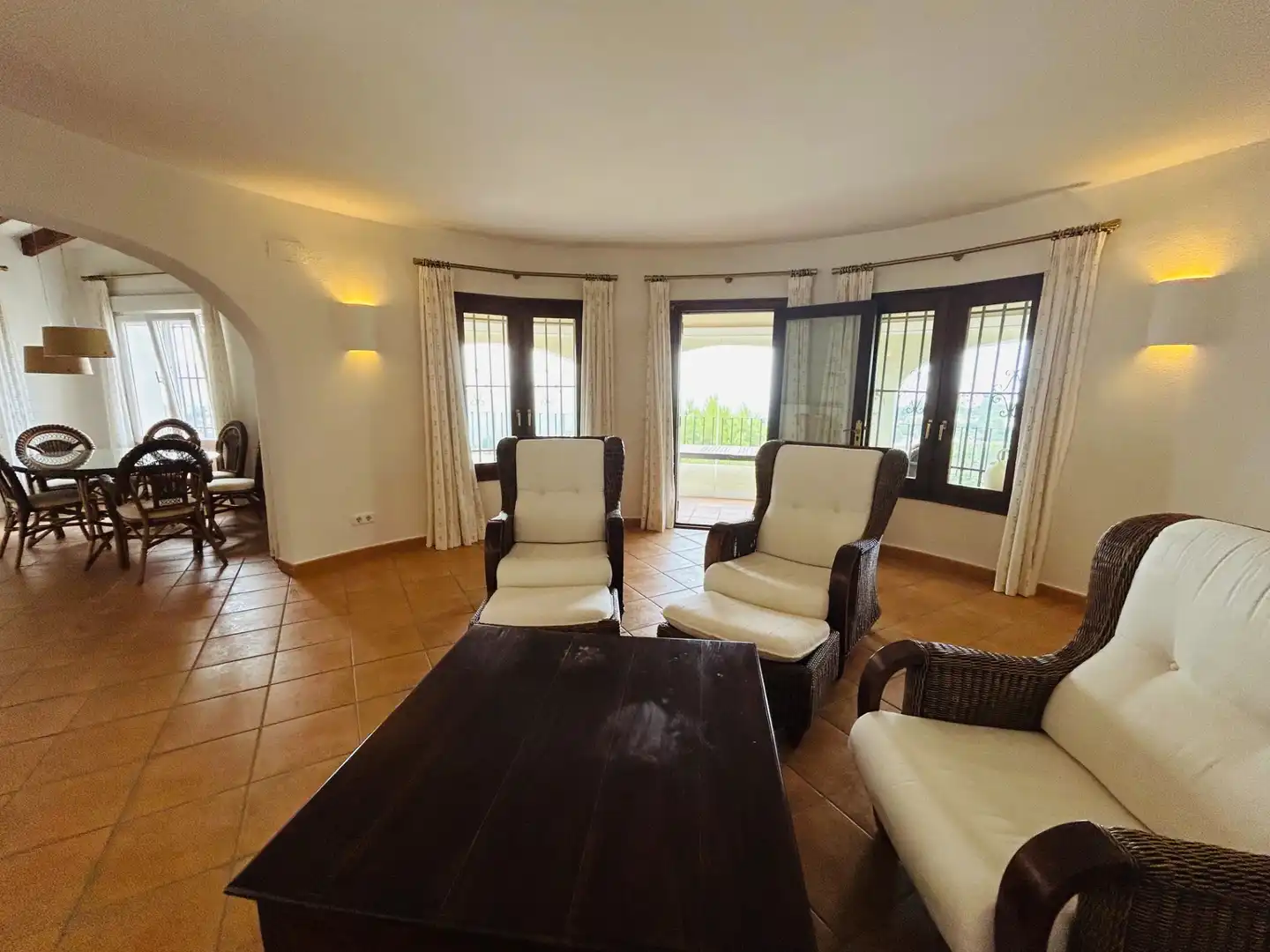 Sala de estar de Casa o chalet en venta en El Ràfol d'Almúnia con Calefacción, Jardín privado y Terraza