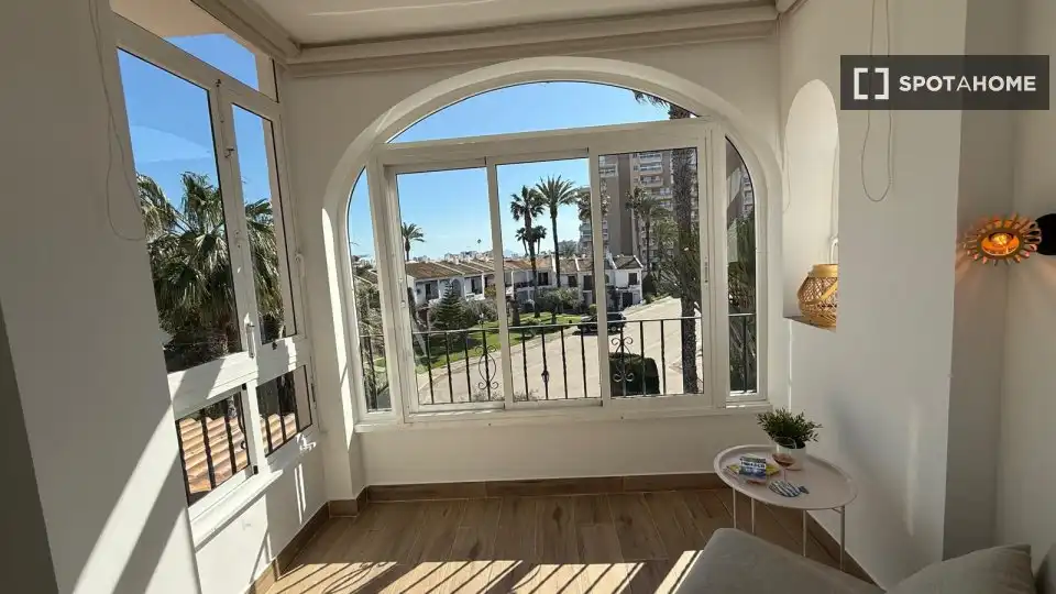 Terrassa de Apartament per a compartir en La Manga del Mar Menor amb Aire condicionat, Terrassa i Moblat