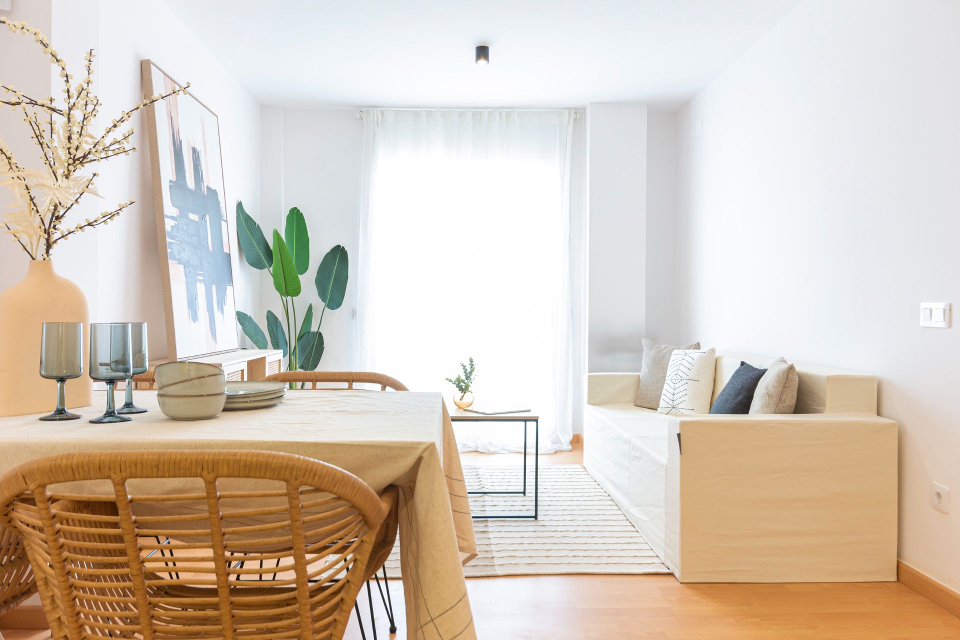 Living room of Duplex for sale in Sant Martí Sarroca  with Parquet flooring, Terrace and Oven
