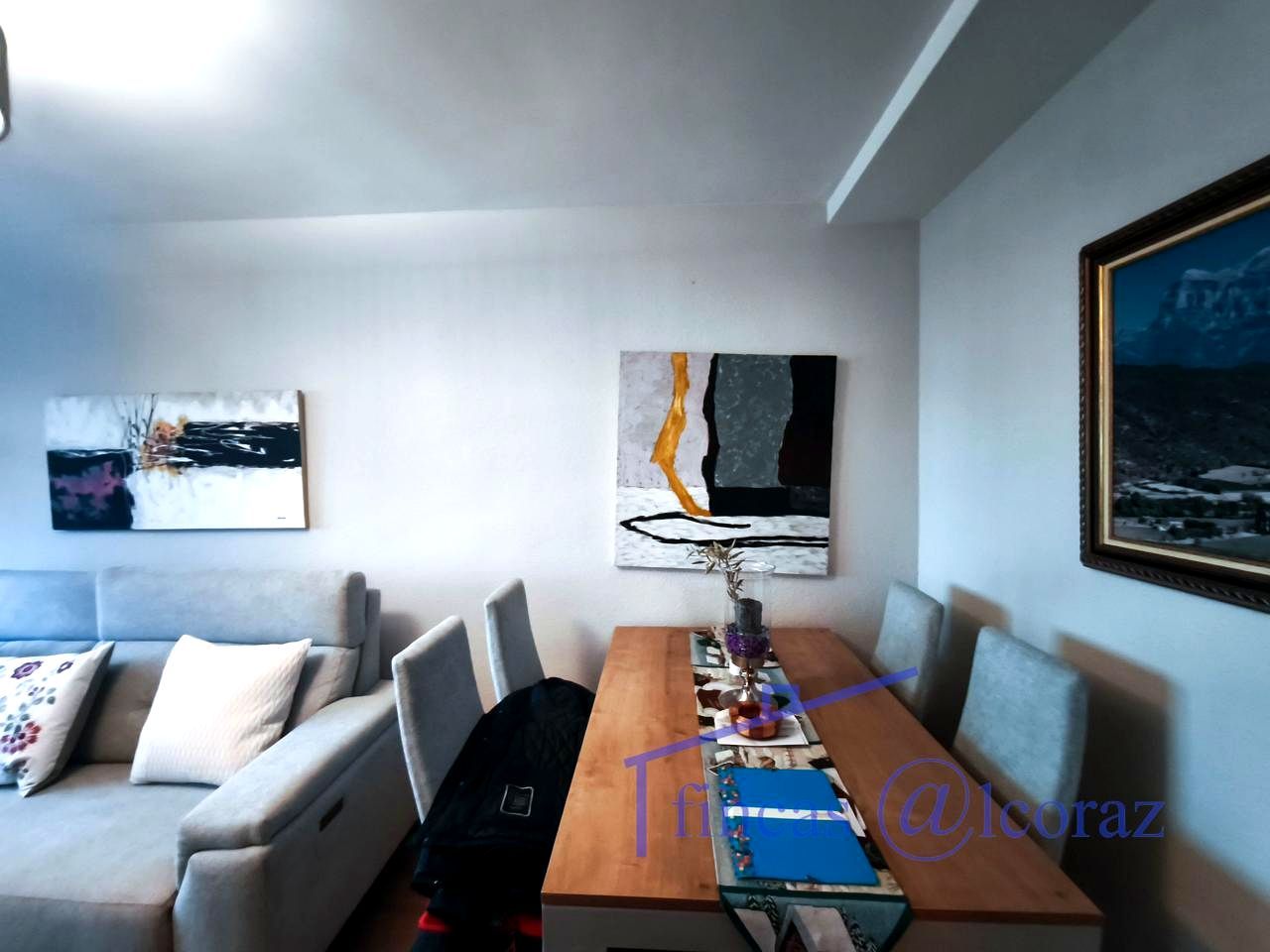Dining room of Flat for sale in  Huesca Capital  with Air Conditioner, Heating and Furnished