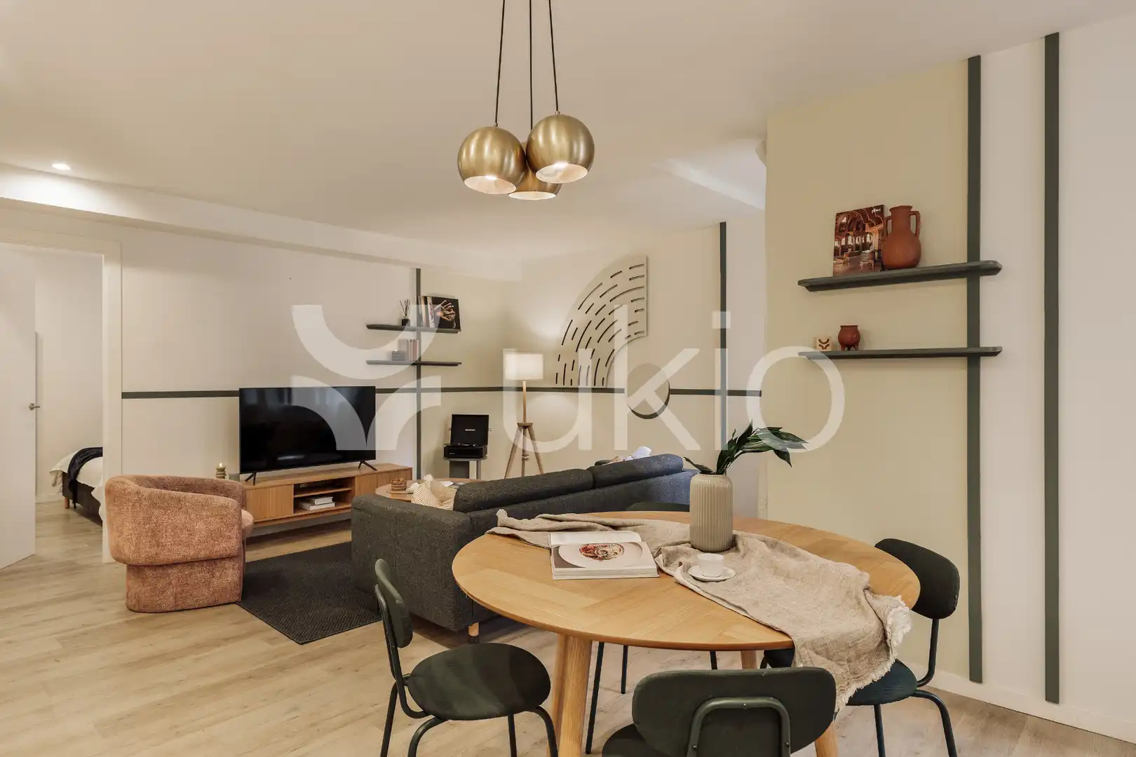 Wohnzimmer von Wohnungen zur Miete in Barcelona mit Klimaanlage, Heizung und Möbliert